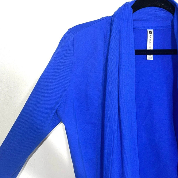 Fabletics Astoria Shrug Cobalt Blue Open Front Cardigan Xsmall Women’s - Picture 4 of 10